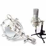 Gravação de som de estúdio de suporte de clipe de montagem de choque de microfone universal para microfone condensador