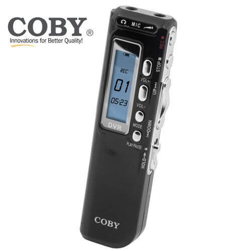 Gravador Voz Digital Coby Cvr20 Ligação Telefone Memória 4gb
