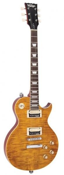 Guitara Vintage V100 AFD Paradise Flamed Maple Amber