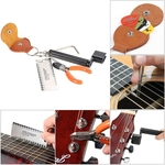 Guitarra Acessórios Kit Tool Set 5 - In - 1 De Cordas Peg Enrolamento Ponte Desenho Pin + Movimento De Cordas Máquina De Medição Régua Luthier + Cordas Grampo Faca Faca + Up