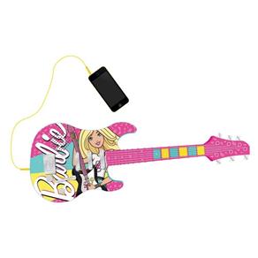Guitarra Barbie Conecta com Celular e Mp3 - Fun 8006-9