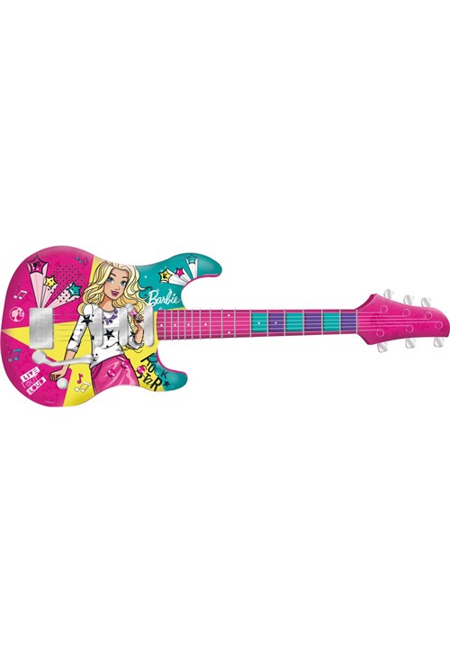 Guitarra Barbie Infantil com Função MP3 Fun Divirta-se