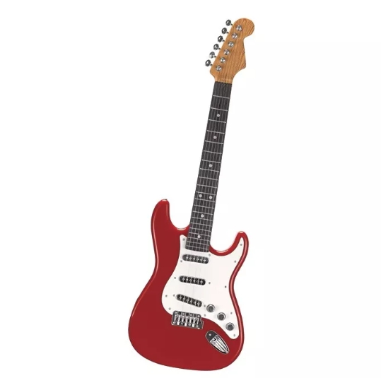 Guitarra Brinquedo Infantil Elétrica C/som Corda de Aço Vermelha - Art Brink