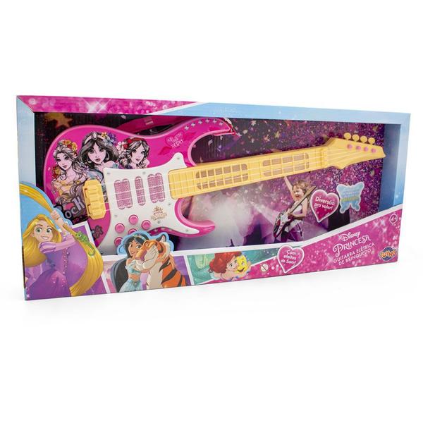 Guitarra com Luz - Princesas Disney - Amarelo e Rosa - Toyng