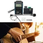Guitarra de recolha 5-banda pré-amplificador da guitarra acústica EQ Equalizador Piezo recolhimento Amplificador LCD sintonizador + HI-FI MIC Microfone