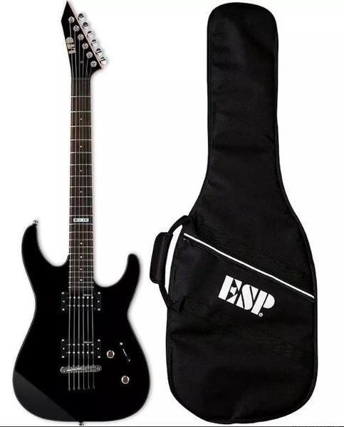 Guitarra Double Cutaway Esp Ltd M10 Blk Preta com Bag