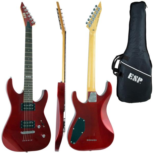 Guitarra Double Cutaway ESP LTD M10 CAR Vermelha com Bag