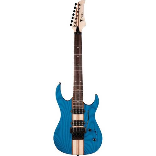 Guitarra Eagle Egt66 7 Cordas com Floyd Rose - Satin Blue