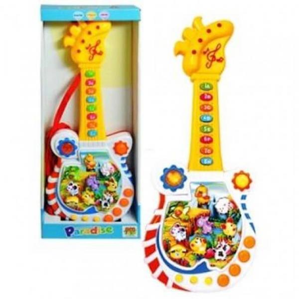 Guitarra Educativa Musical Animais Paradise - Dm Toys