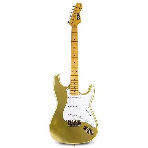 Guitarra Elétrica DOD STR Gold-1 Tipo Strato Dourada 6 Cordas