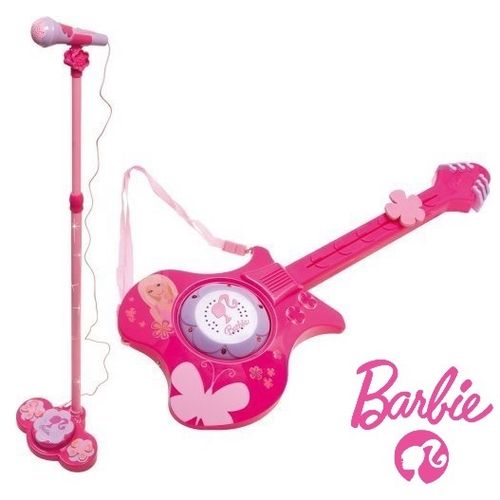 Guitarra Elétrica e Microfone com Amplificador da Barbie 783959