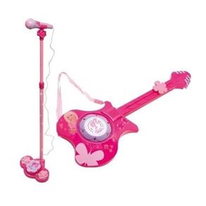 Guitarra Elétrica e Microfone com Amplificador da Barbie