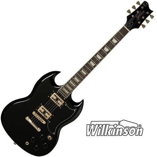 Guitarra Elétrica Gsd180g Bk Classic Preta Golden Cap. Wilkinson