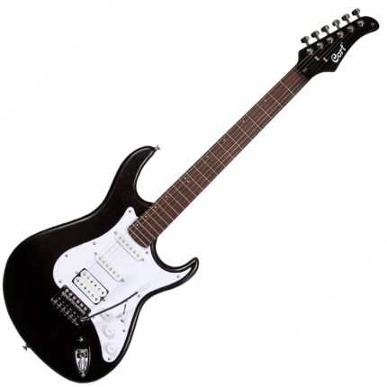 Guitarra Elétrica Preto e Branco Maple Rosewood G50ht Cort