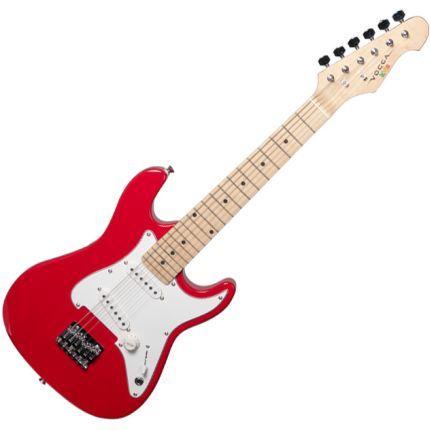 Guitarra Elétrica Strato Infantil Vermelha Vcg120 Vogga