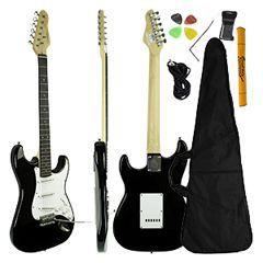 Guitarra Elétrica Stratocaster C/ Escudo Branco G-100 BK/WH - Giannini