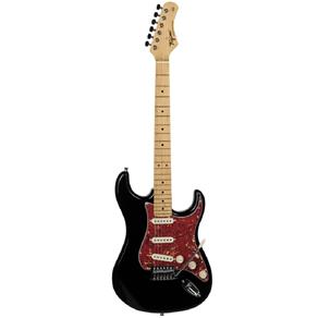 Guitarra Elétrica Stratocaster Tagima TG-530 BK Woodstock Black - 6 Cordas - Tarraxas Cromadas e Blindadas