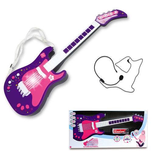 Guitarra Eletrônica Infantil - Roxo - Unik Toys