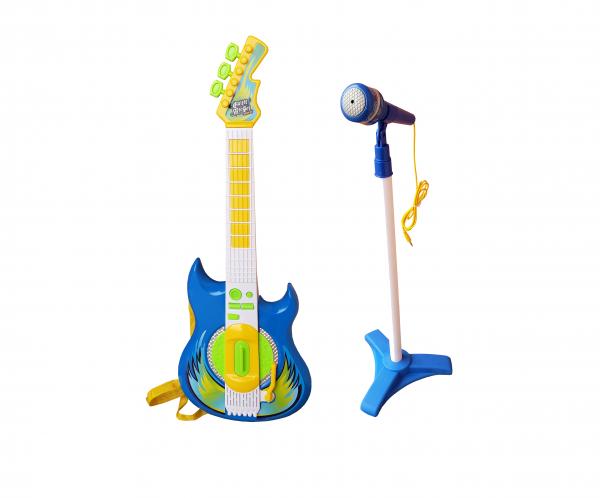 Guitarra Eletrônica Musical Infantil com Microfone- Guitar Micset