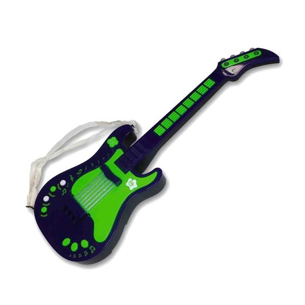 Guitarra Eletrônica Verde com Microfone e Luz Unik GE1805-M