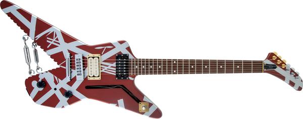 Guitarra Evh Striped Shark 510-7922-505 Burgundy W/ Silver