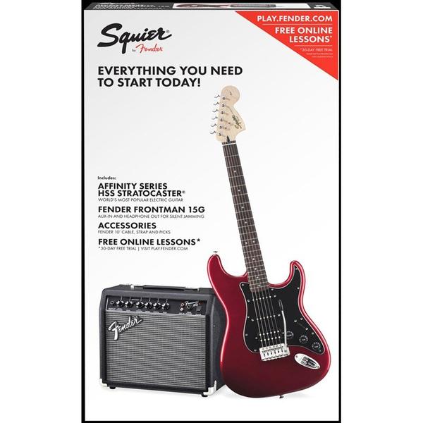 Guitarra Fender 030 1814 - Squier Affinity Strat Hss Frontman 15 - 009 - Candy Apple Red - Fender Squier