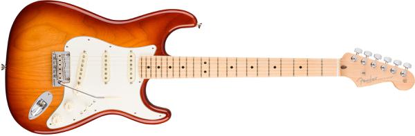 Guitarra Fender 011 3012 - Am Professional Stratocaster Ash Mn - 747 - Sienna Sunburst