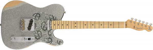 Guitarra Fender 014 5902 - Sig Series Brad Paisley Road Worn Telecaster - 317 - Silver Sparkle