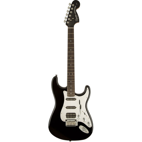 Guitarra Fender 037 1703 Squier Black And Chrome Strat Hss L