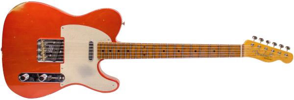 Guitarra Fender 923 9822 - Telecaster Roasted Fretboard Relic C. Built - 809 - Faded C. Apple Red