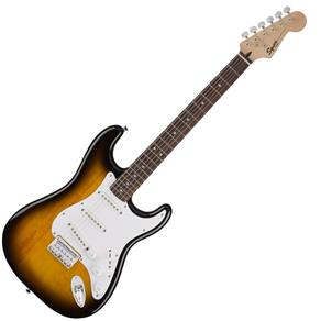 Guitarra Fender Squier Bullet Strato HT Brown Sunburst com Escudo Branco 3 Captadores Single Coil