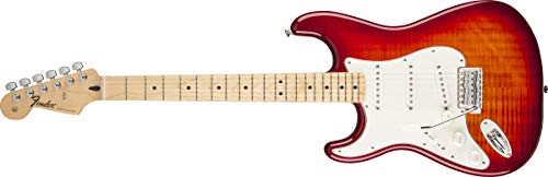 Guitarra Fender Standard Top Plus Stratocaster Lh Mn Aged Cherry Burst