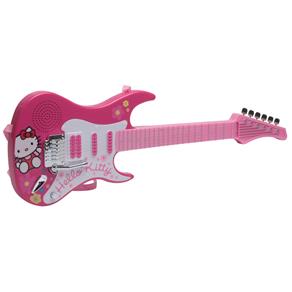 Guitarra Hello Kitty DTC Superestrelas do Rock 2806 - Branco/Rosa