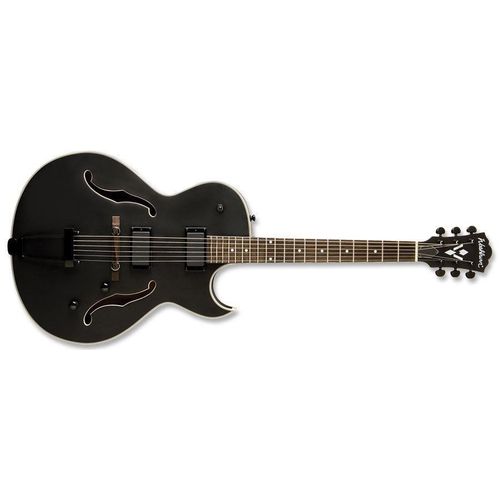 Guitarra Hollowbody Black Matte com Case Hb17cbk - Washburn Pro-sh