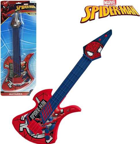 Guitarra Infantil Acustica Grande Homem Aranha Spider Man na Cartela - Etitoys