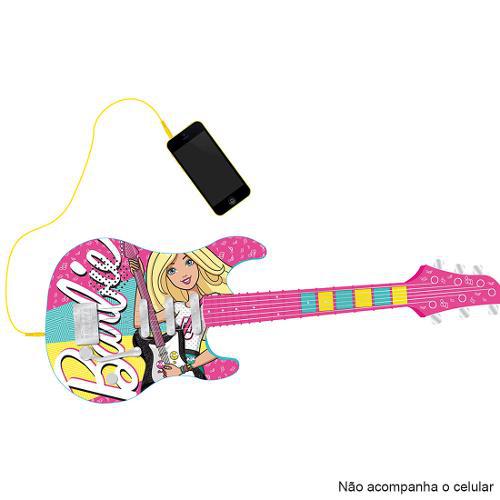 Guitarra Infantil Barbie Fabulosa com Função Mp3 - Fun 8006-9