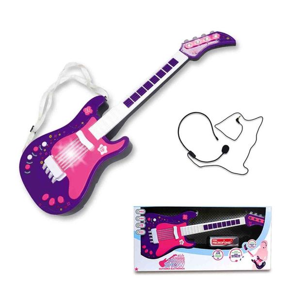 Guitarra Infantil Eletrônica Infantil Feminina - Unik