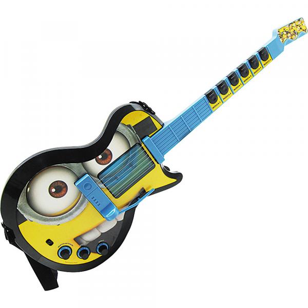 Guitarra Infantil Grande com Luzes e Som Minions 22519 Toyng