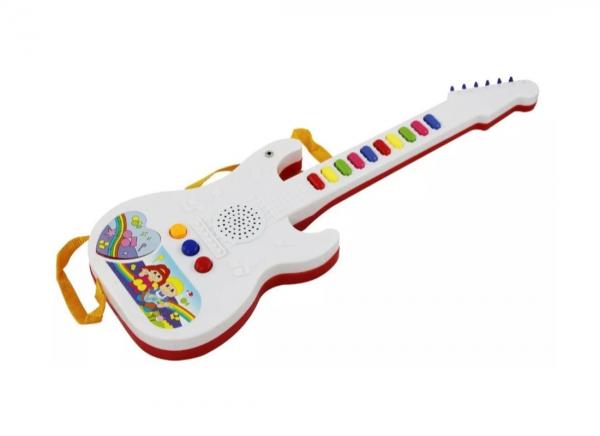 Guitarra Infantil Microfone Emite Sons Musicas Deixa Cantar - Xi Anda