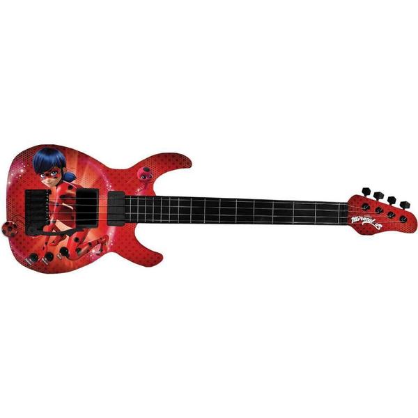 Guitarra Infantil Miraculous Ladybug Vermelha 8107-9 Fun