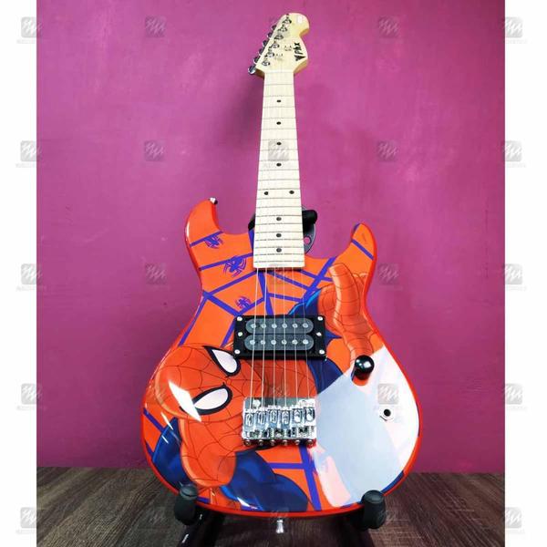 Guitarra Infantil PHX Marvel Spider Man GMS-K1 Homem Aranha Instrumento com Afinação Real - PHX