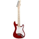 Guitarra infantil stratocaster vogga vcg120n 2 captadores single coil vermelho