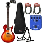 Guitarra Les Paul CR 100 CRS Sundburst Cort Kit Essencial Acessórios