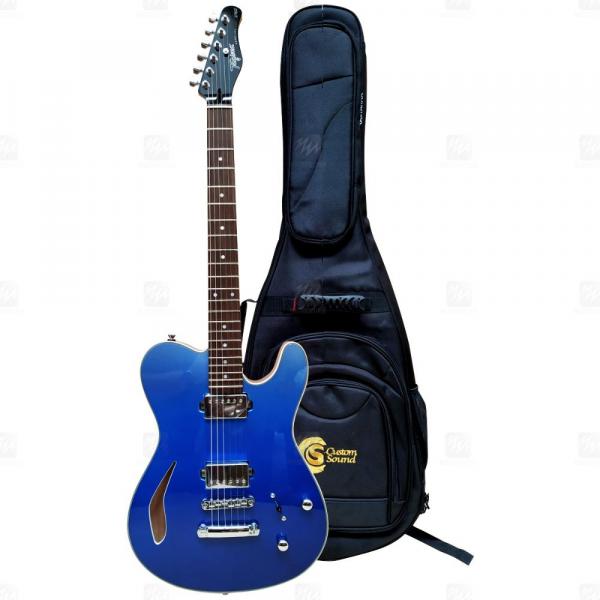 Guitarra me New Blues Azul Marcinho Eiras Signature Of E/Se Série Brasil + Bag Luxo - Tagima