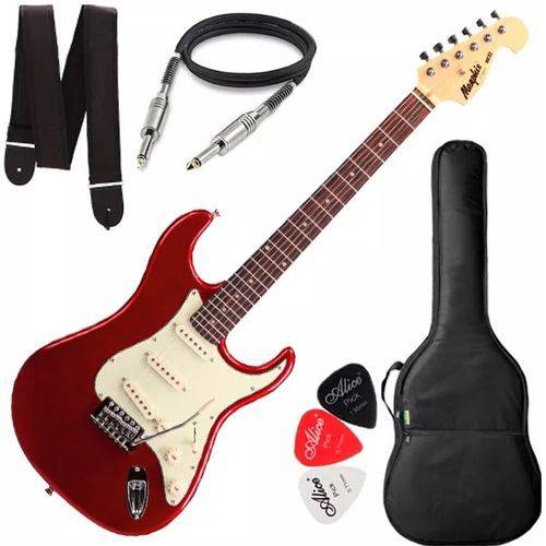Guitarra Mod Fender Tagima Memphis Mg32 Vermelho Metalico