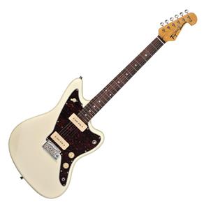 Guitarra Mod Jazzmaster Tagima Woodstock Tw61 com Cap P90 Cor Branco Vintage