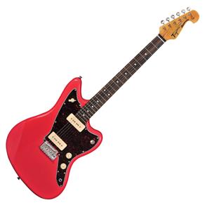 Guitarra Mod Jazzmaster Tagima Woodstock Tw61 com Cap P90 Cor Fiesta Red
