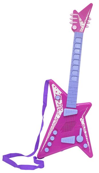 Guitarra Musical Infantil Mega Star Rosa BBR TOYS