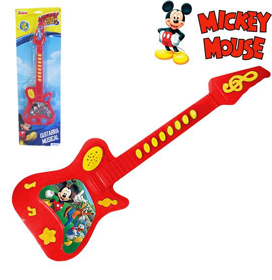 Guitarra Musical Infantil Mickey a Pilha 35 Cm - Etitoys