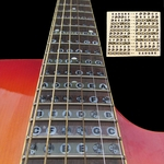 Guitarra Pescoço Fretboard Mapa Nota Fret Adesivo Lables Decalques Aprenda Escala Para Baixo Guitarra Elétrica Acústica